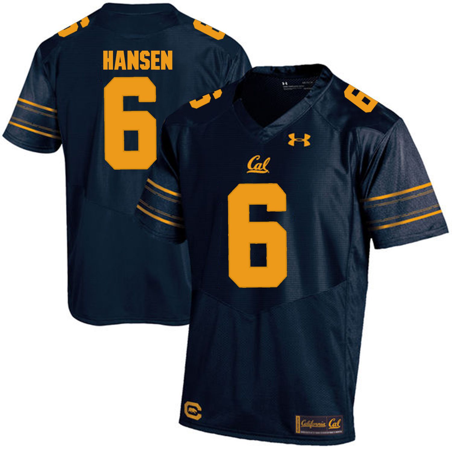 Men California Golden Bears #6 Chad Hansen Dark blue Customized NCAA Jerseys